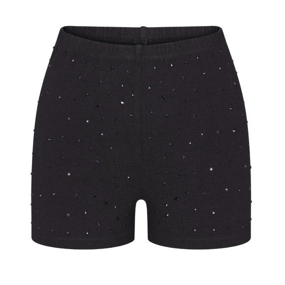 NWT • SKIMS • OUTDOOR RHINESTONE SHORT SHORT • SMALL • WASHED ONYX • BLACK - Picture 1 of 3